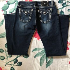 Miss Me dark wash jeans w/ gems size 31
